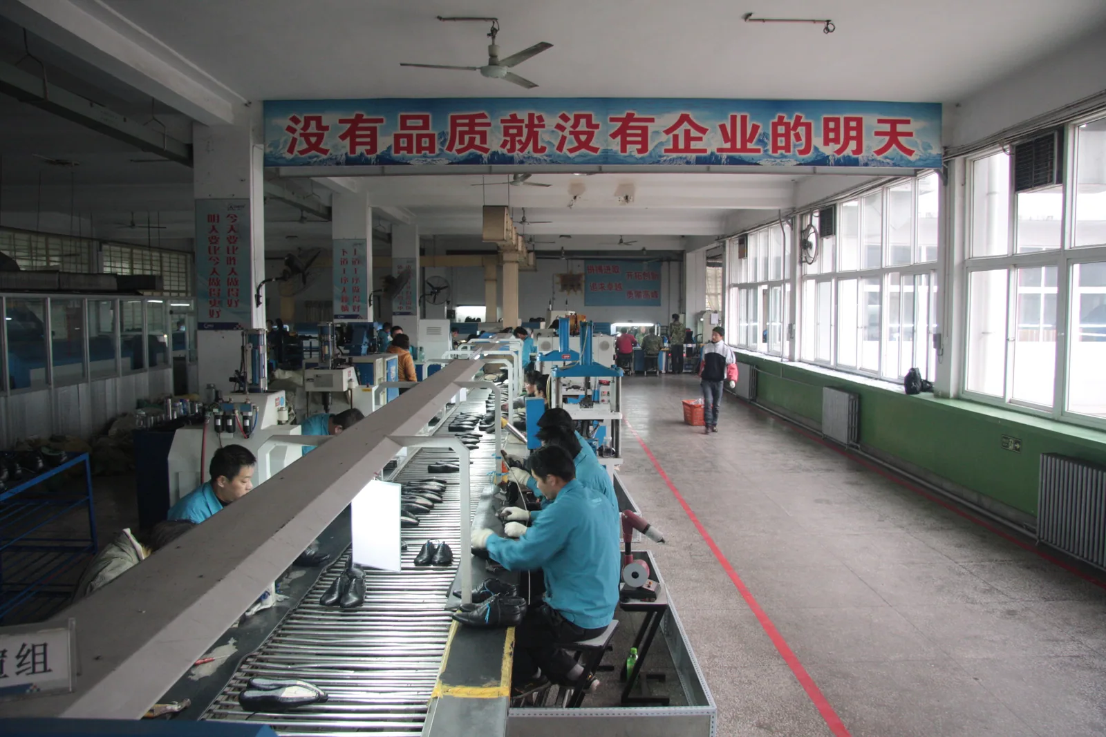 Safety footwear assembly workshop