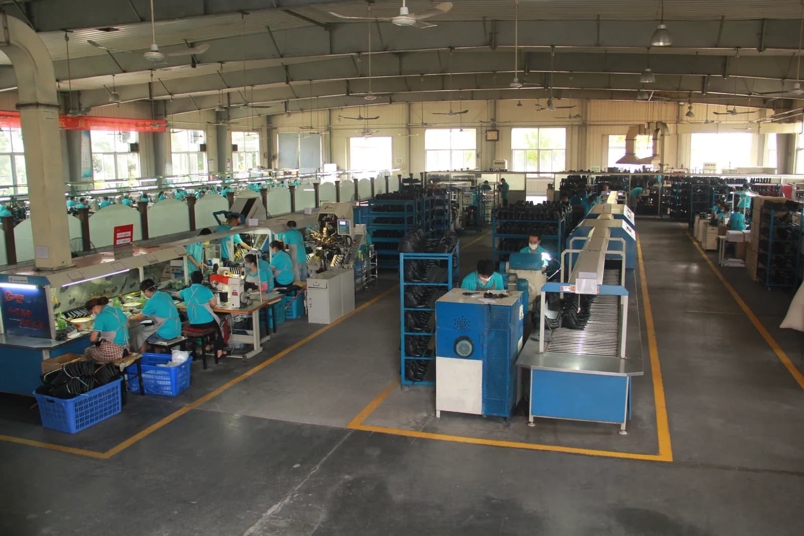 Safety footwear production workshop